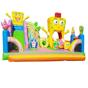 Colorful inflatable bounce house rental for kids' birthday party