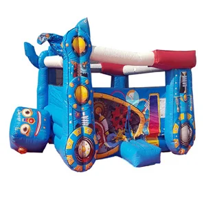 Inflatable jumping castle for rent. Kids having fun bouncing and playing inside.