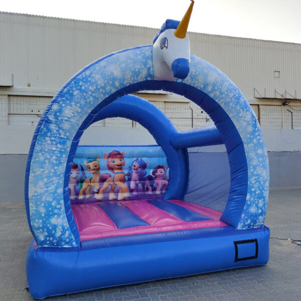 Captivating Unicorn Bouncer - A whimsical inflatable featuring vibrant colors and a charming unicorn design, perfect for magical celebrations.