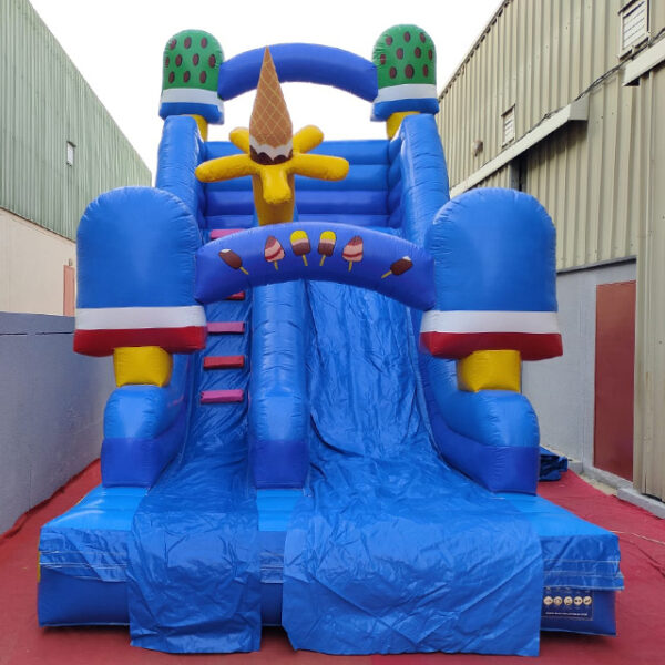 Exciting bounce house set against the Dubai skyline - the ultimate source of joy for your special occasions.